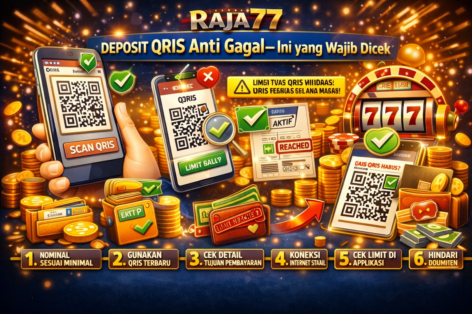 RAJA77: Deposit QRIS Anti Gagal—Ini yang Wajib Dicek